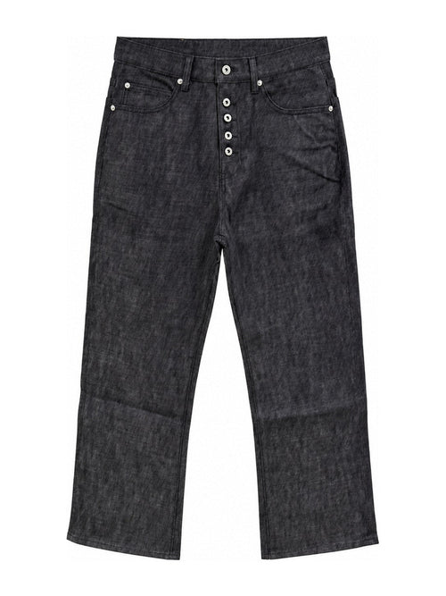 Raw Selvedge Bootcut Jeans - Button Fly