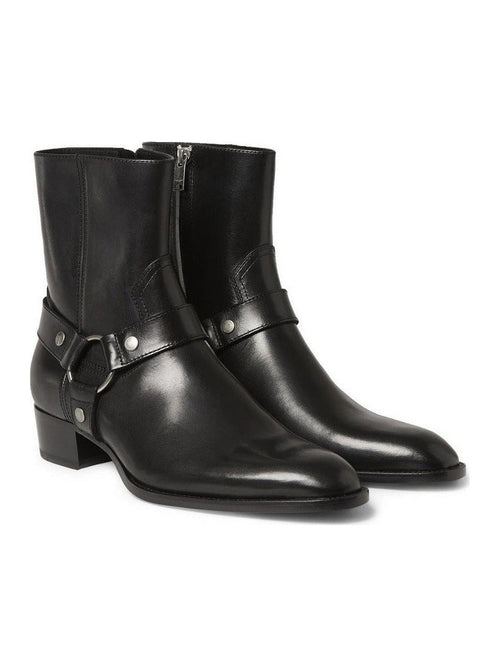 Leather Harness Boots