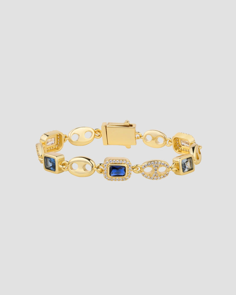 Diamond Gem Bracelet Gold