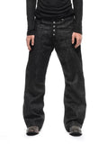 Raw Selvedge Bootcut Jeans - Button Fly